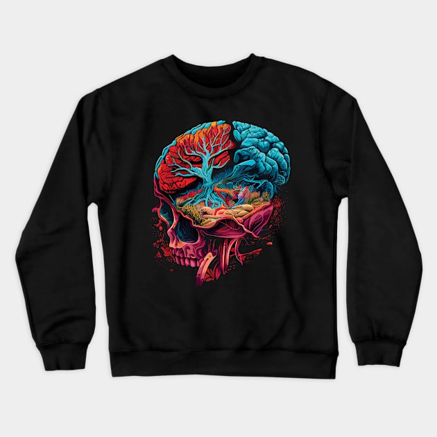 Anatomical brain Crewneck Sweatshirt by remixer2020